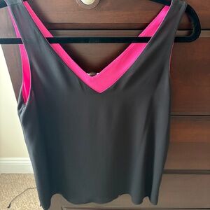 XXS Lilly Pulitzer Florin Reversible Tank Top - Black and Pink